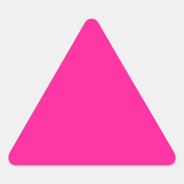 colour deep pink triangle sticker (Front)