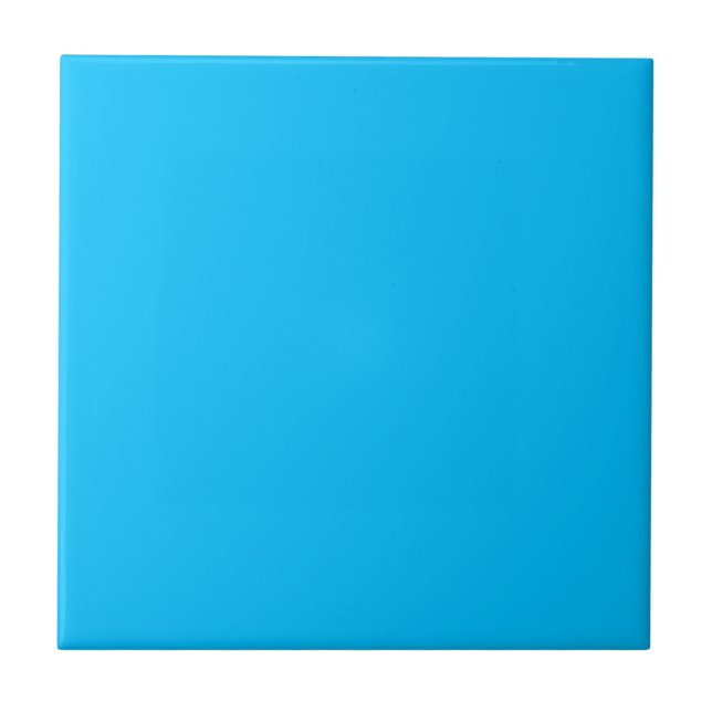 colour deep sky blue ceramic tile (Front)