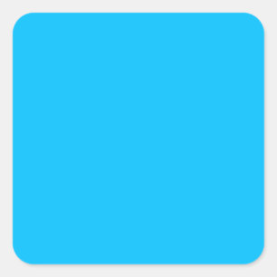 colour deep sky blue square sticker