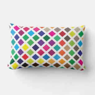 colour diamond tile shapes lumbar cushion