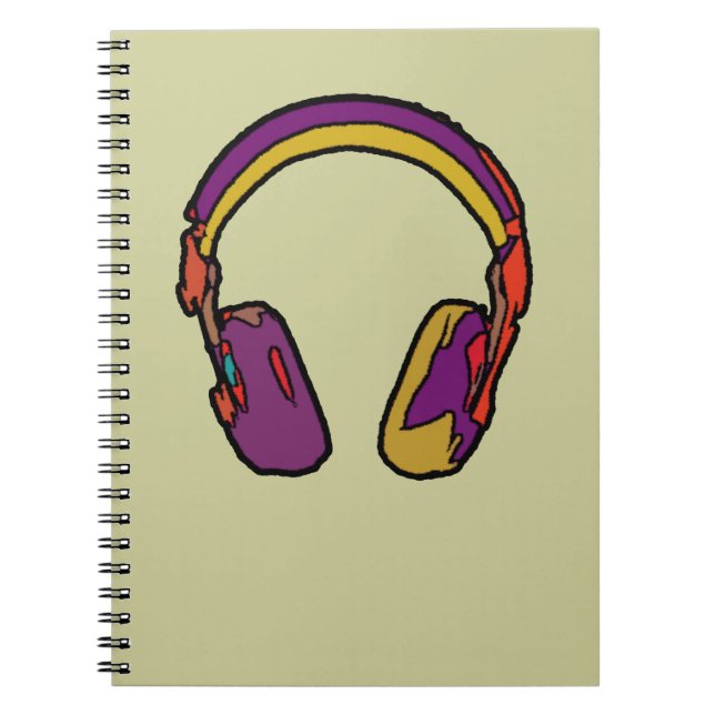 colour dj headphone notebook (Front)
