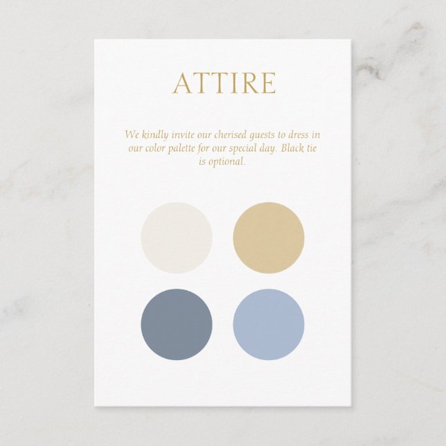 Colour Dot Wedding Attire Dress Code Enclosure Car Card (Front)