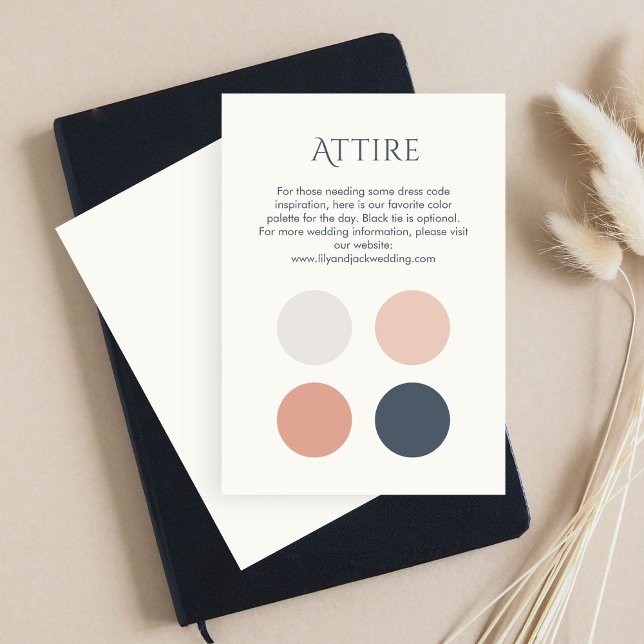 Colour Dot Wedding Attire Dress Code Enclosure Car Card (Creator Uploaded)