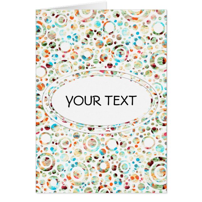 Colour Dots & Circle Pattern + your text & backgr. (Front)