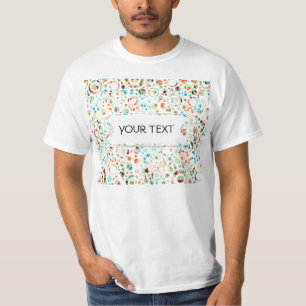 Colour Dots & Circle Pattern + your text & backgr. T-Shirt