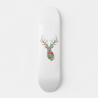 Colour Dots Deer Skateboard