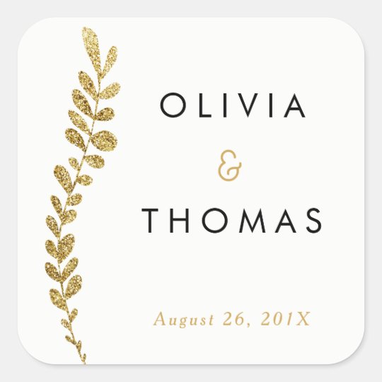 Colour Editable Gold Leaf Sticker, Favour Sticker