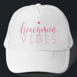 Colour editable honeymoon vibes bride hat<br><div class="desc">Cute Personalised honeymoon vibes bride hat for new bride.
To customise the colour of "honeymoon vibes" script: Under "Personalise this template",  select "Click to customise further",  then change the background colour as you wish.</div>