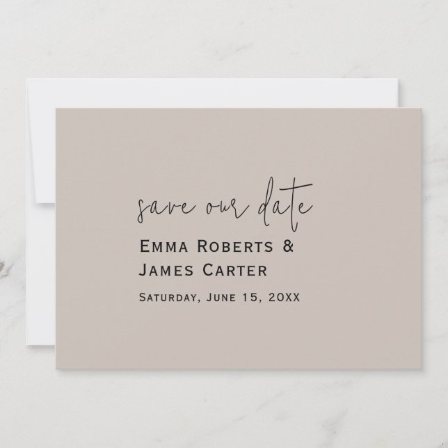 Colour Editable Wedding Save the Date (Front)