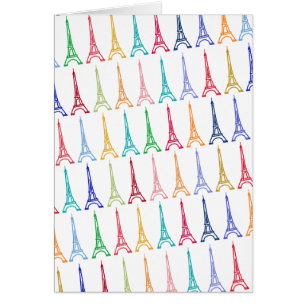 colour eiffel towers pattern