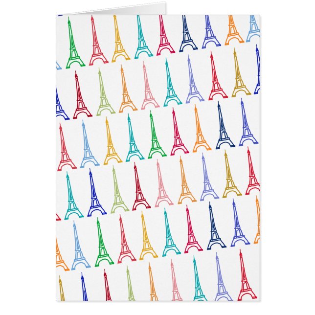 colour eiffel towers pattern (Front)