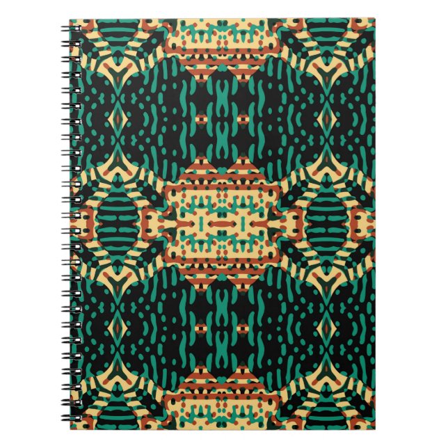 Colour Engraving pattern. Vintage illustrationabst Notebook (Front)