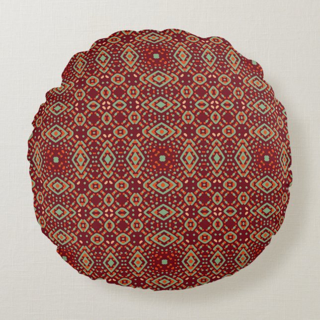 Colour Engraving pattern. Vintage illustrationabst Round Cushion (Front)