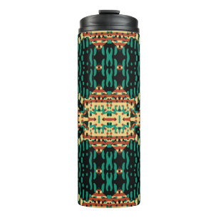 Colour Engraving pattern. Vintage illustrationabst Thermal Tumbler