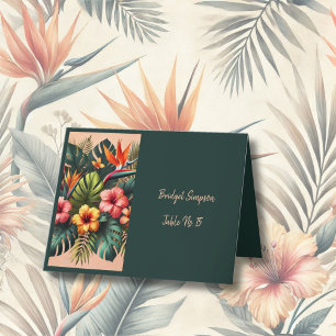 Colour Exotic Hawaiian Tropical Guest seating card