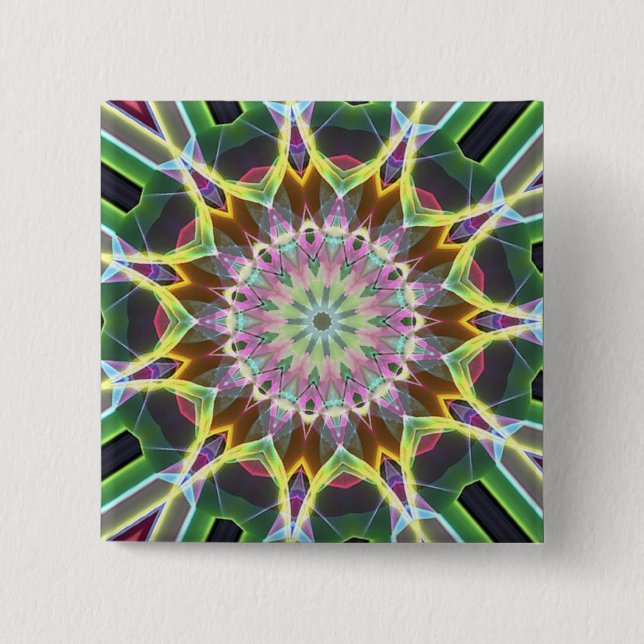 Colour Explosion 15 Cm Square Badge (Front)