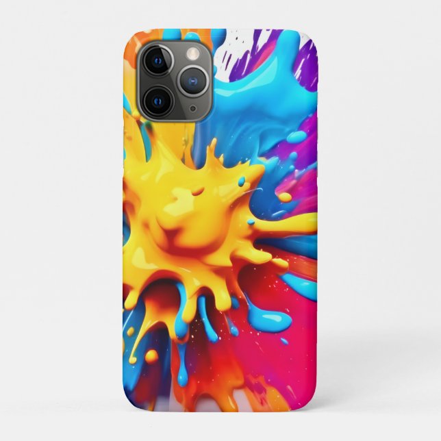 Colour Explosion: Abstract Paint Splatter Case-Mate iPhone Case (Back)