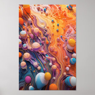 Colour Explosion. #Abstractart, Art, Painting Poster