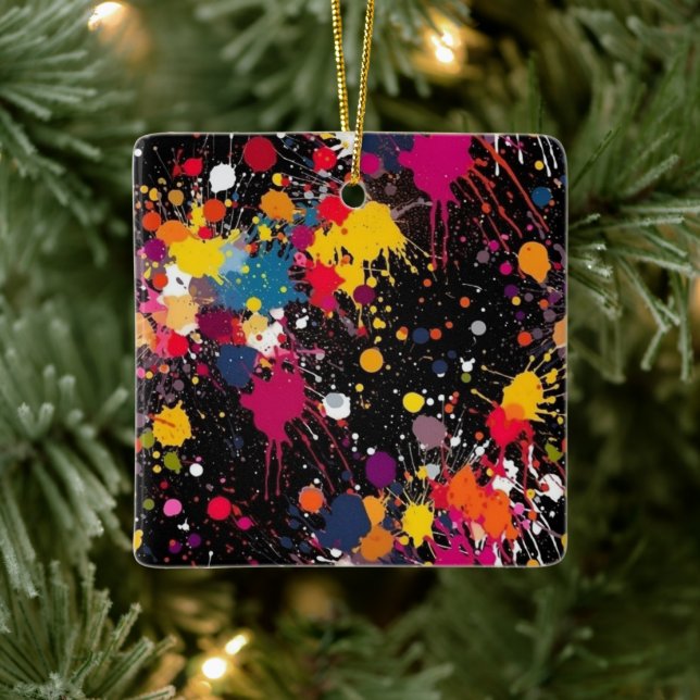 Colour Explosion Ceramic Ornament (Tree)