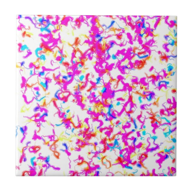 Colour explosion ceramic tile (Front)