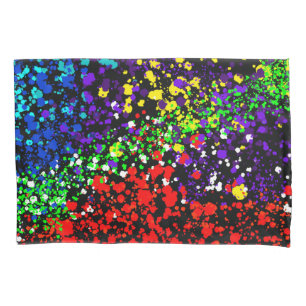 Colour Explosion Paint Dots Colourful Modern Cool Pillowcase