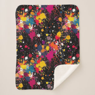 Colour Explosion Sherpa Blanket