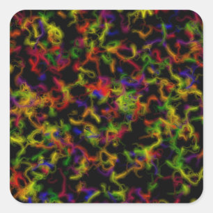 Colour explosion square sticker