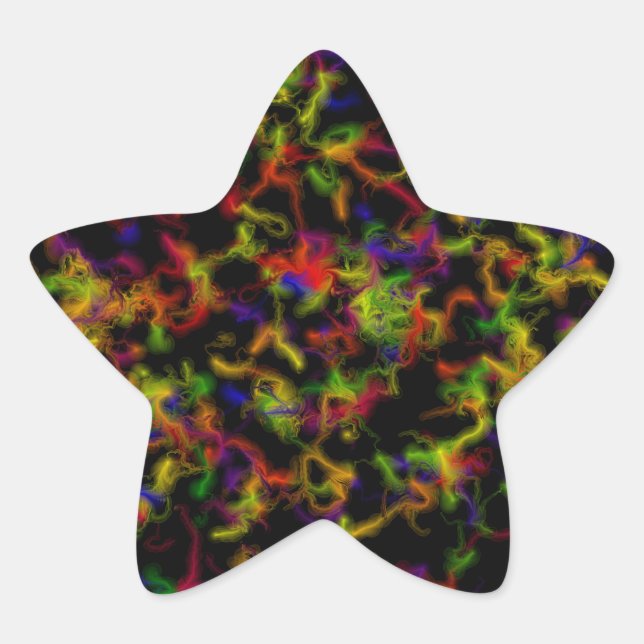 Colour explosion star sticker (Front)