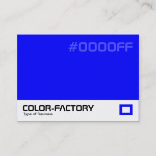 Colour Factory - Blue (0000FF) Business Card