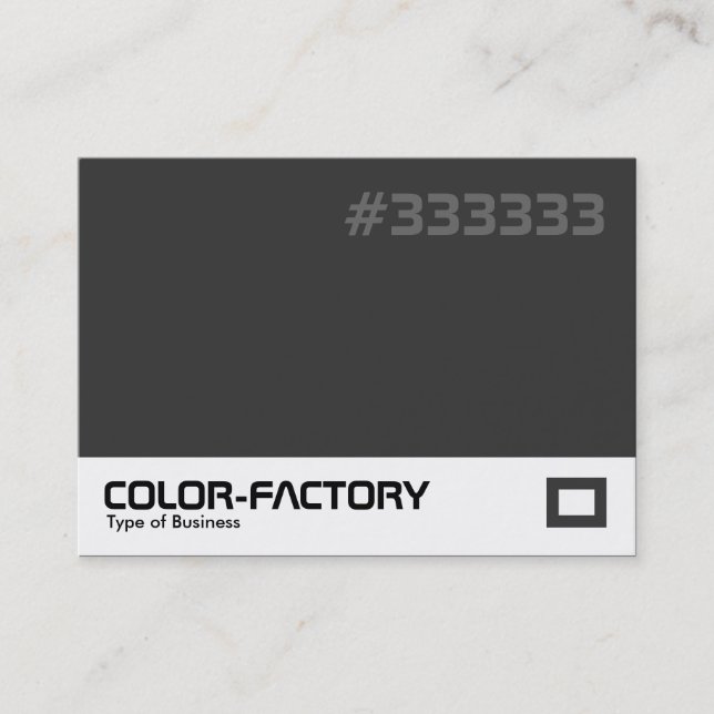 Colour Factory - Dark Grey (333333) Business Card (Front)