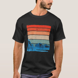Colour Fade Grunge Retro Sunset Mountains T-Shirt