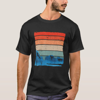 Colour Fade Grunge Retro Sunset Mountains T-Shirt