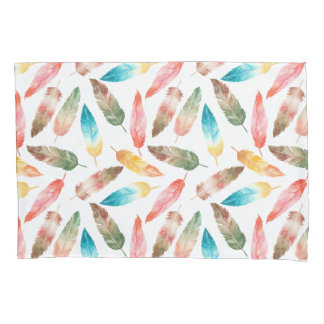 Colour Feathers Pillowcase