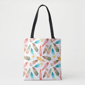 Colour Feathers Tote Bag