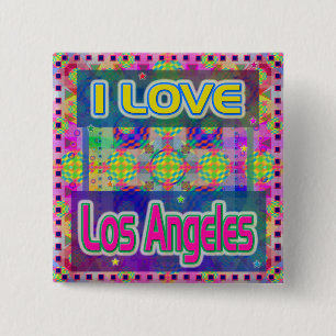 Colour Fest: "I LOVE Los Angeles" Button