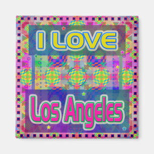Colour Fest: "I LOVE Los Angeles" Magnet