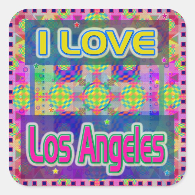 Colour Fest: "I LOVE Los Angeles" Sticker (Front)