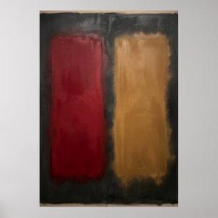 Colour Field Abstract Poster   Rothko Inspired Red