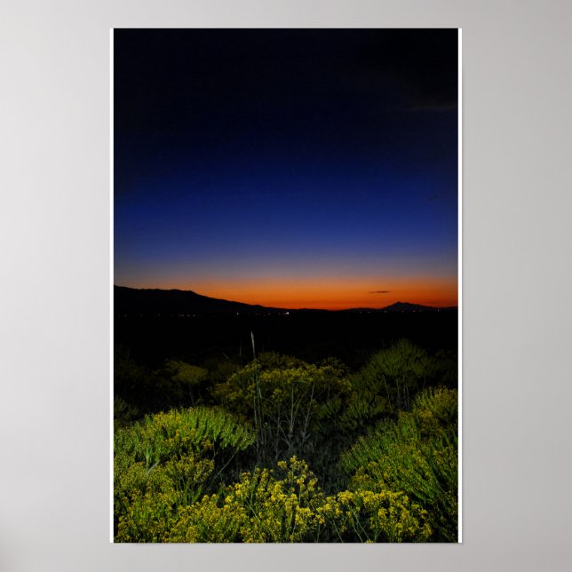 Colour Filled Sunset Poster (Front)