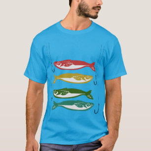 Colour Fish with Fish Hooks T-Shirt