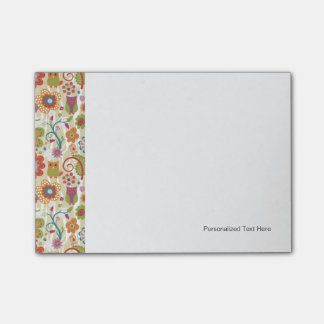Colour Floral and Owl Post-it Notes