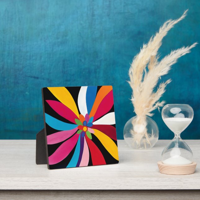 Colour Flower Abstract Plaque (Insitu)