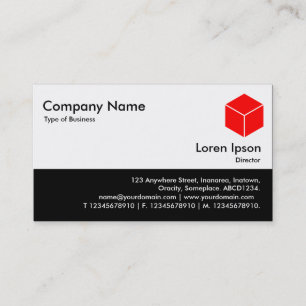 Colour Footer - Black Business Card