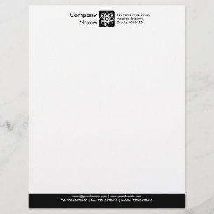 Colour Footer - Black Letterhead Design