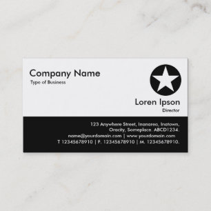 Colour Footer - Black - Star Business Card