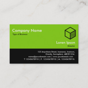 Colour Footer - Martian Green and Black Business Card