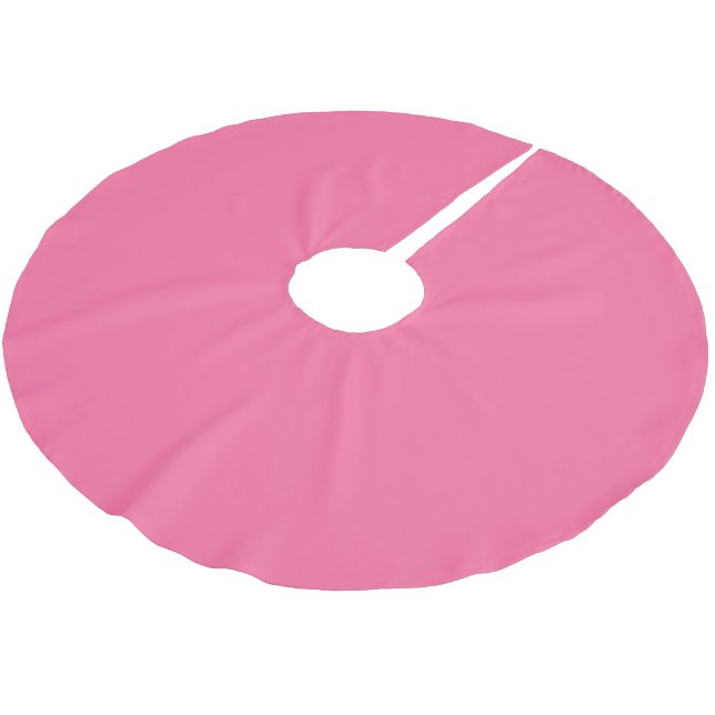 colour French pink Brushed Polyester Tree Skirt (Angled)