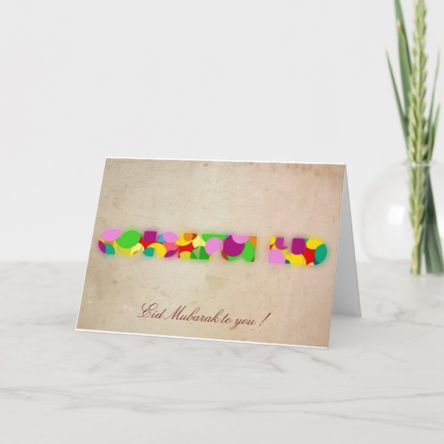 Colour ful Eid Card (Front)