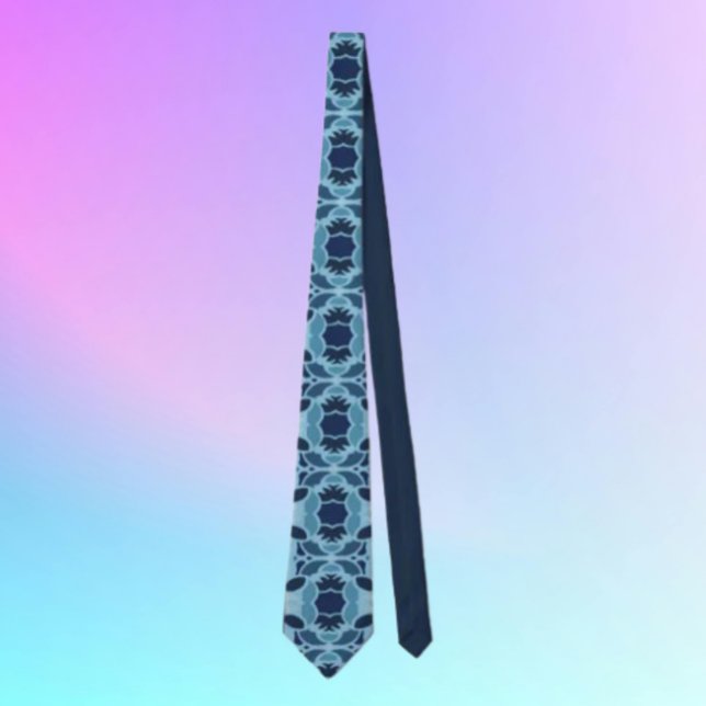 Colour Fun Blue Collage Necktie (Creator Uploaded)