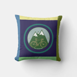 colour geometric alpine mountains bicycle outdoor cushion
